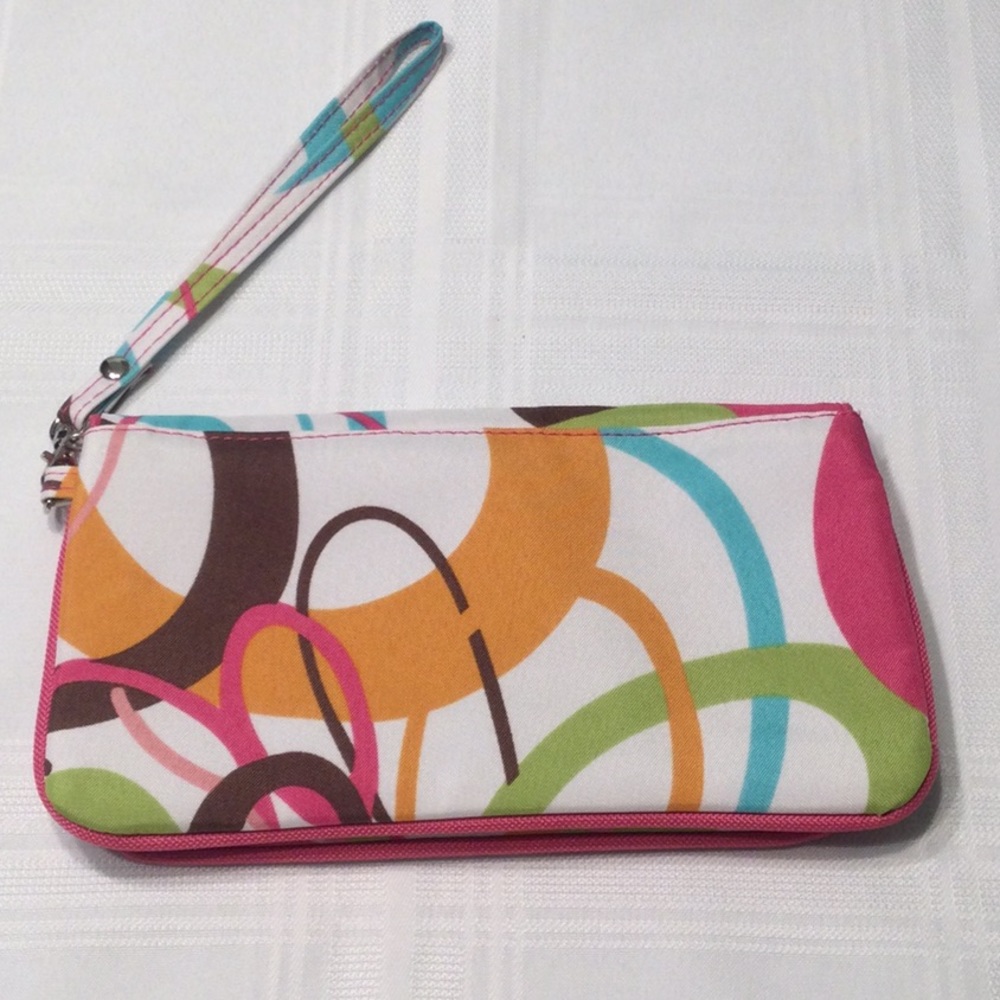 Multi Color Abstract Design Wristlet LNC - Picture 2 of 4